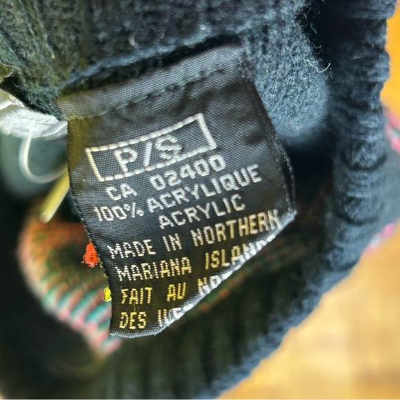 Coco Loco Vintage 1990's Pink/Black Small Acrylic Sweater - Picture 6 of 6